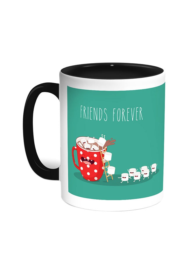 قدح قهوة - فريندز فور إيفر أسود/ أبيض