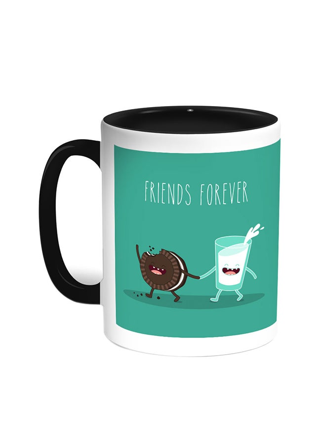 Decalac Friends Forever Printed Coffee Mug Black/White