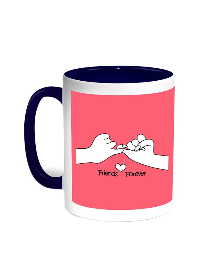 Decalac Friends Forever Printed Coffee Mug Blue/White