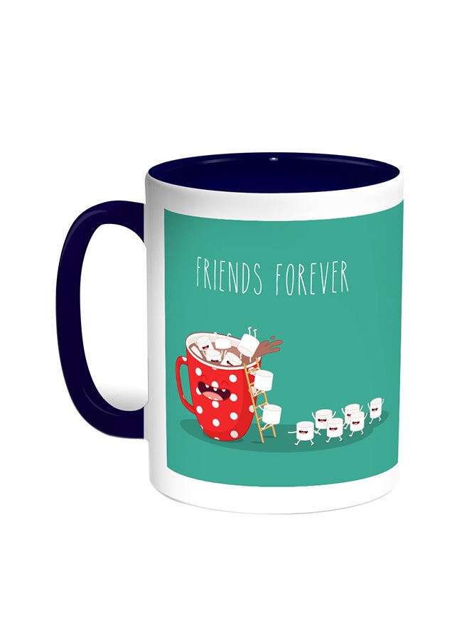 ديكالاك قدح قهوة - فريندز فور إيفر أزرق/ أبيض