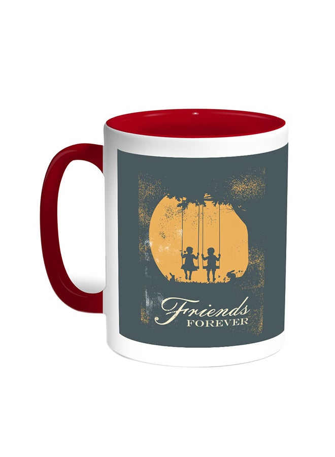 ديكالاك قدح قهوة - فريندز فور إيفر أحمر/أبيض
