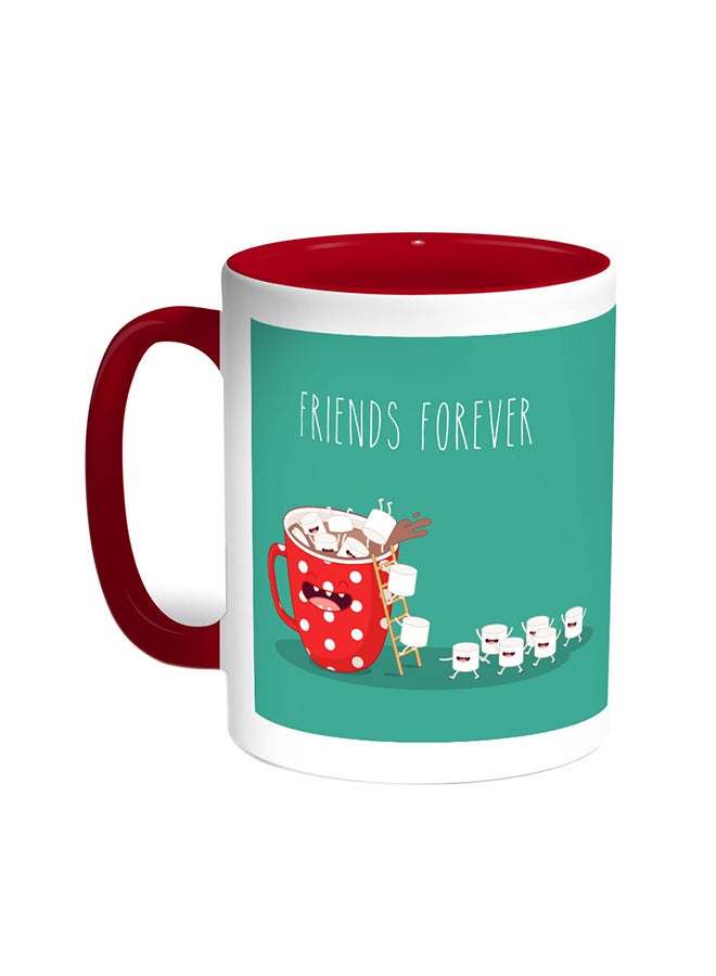 Decalac Friends Forever Printed Coffee Mug Red/White