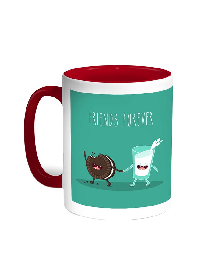 Decalac Friends Forever Printed Coffee Mug Red/White