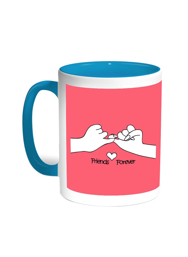 ديكالاك قدح قهوة - فريندز فور إيفر تركواز/أبيض