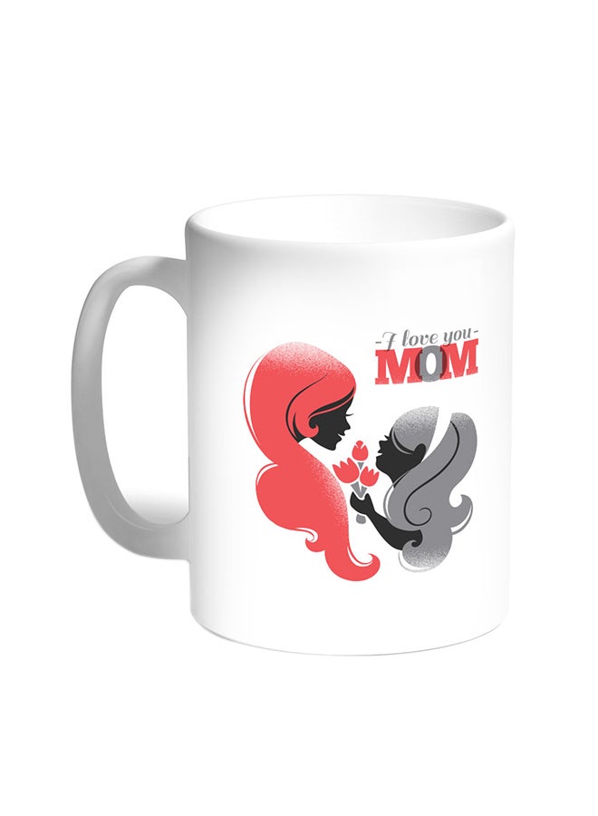 قدح قهوة - أي لوف يو مام أبيض