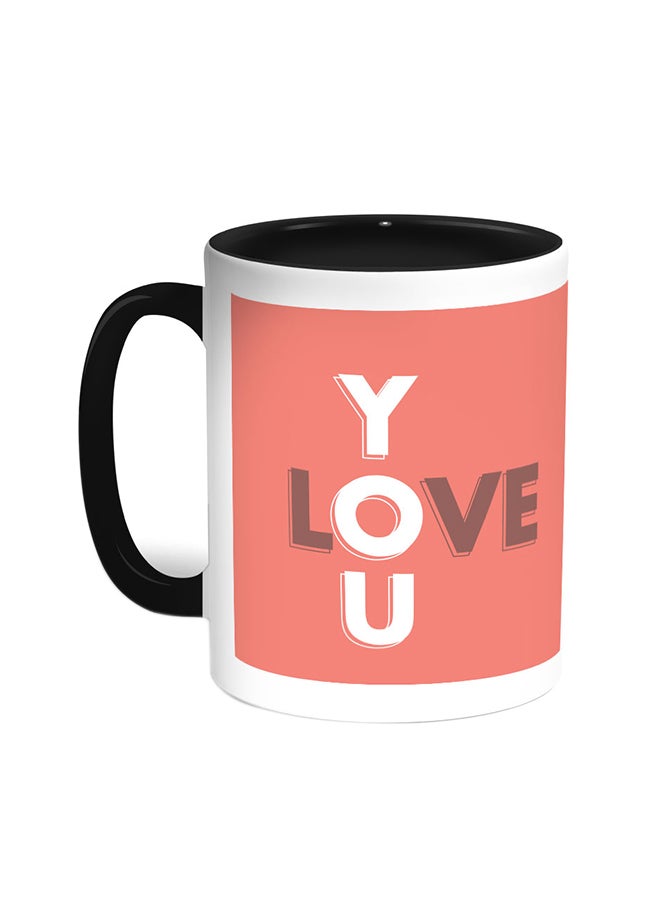 ديكالاك قدح قهوة - أي لوف يو أسود/ أبيض