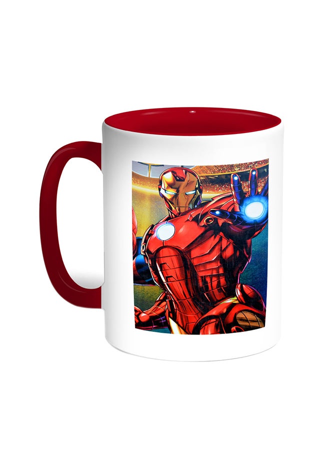 Decalac Iron Man Printed Coffee Mug Red/White