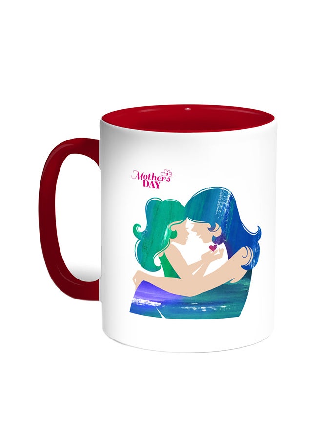 Decalac Mothers Day Printed Coffee Mug Red/White 