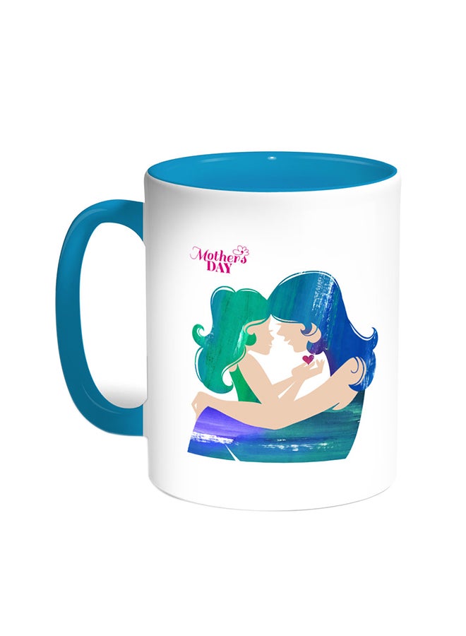 ديكالاك قدح قهوة - ماذرز داي تركواز/أبيض