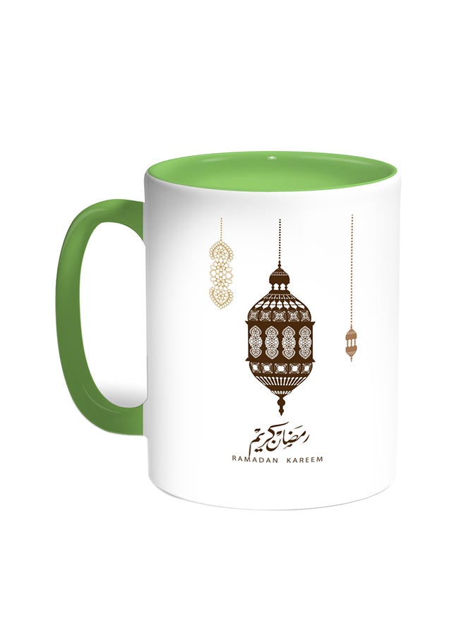 Decalac - Ramadan Kareem Printed Coffee Mug Green/White - Image 1