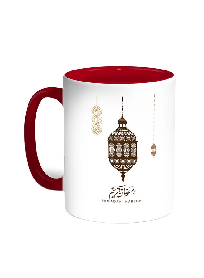 Decalac Ramadan Kareem Printed Coffee Mug Red/White