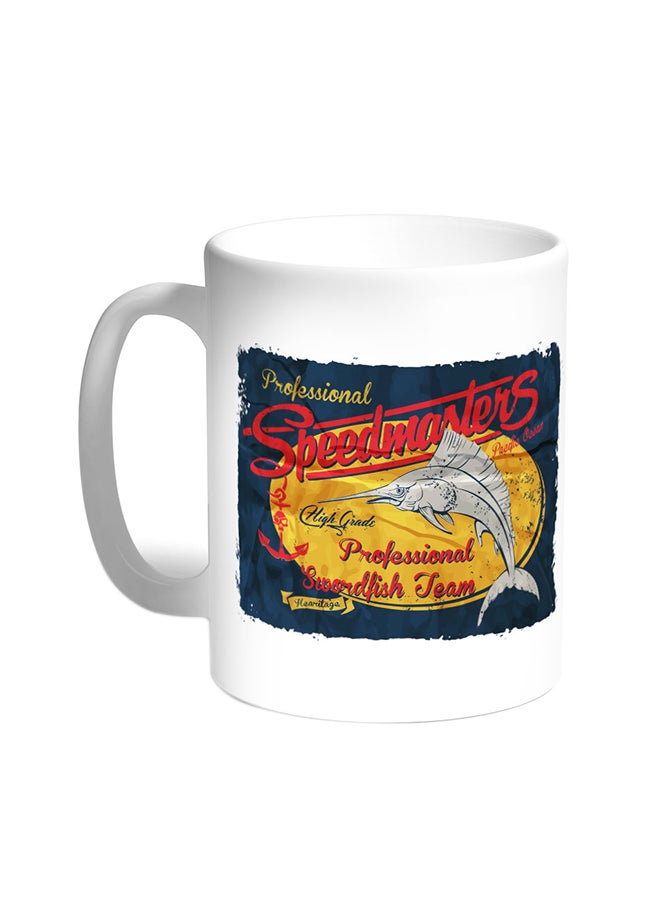 Decalac A Swordfish Printed Coffee Mug White