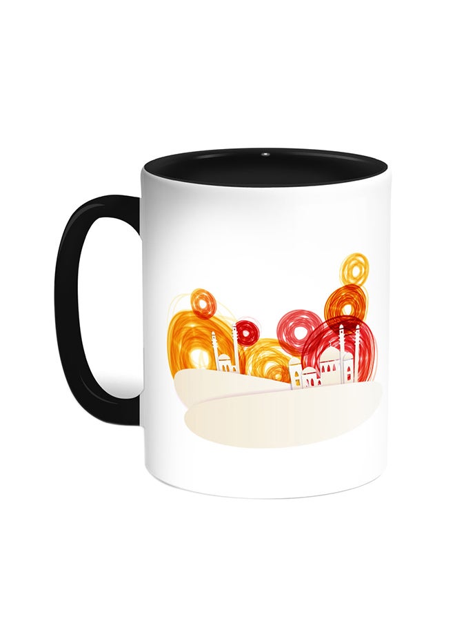 Decalac Abstract Art - Mosque Printed Coffee Mug Black/White