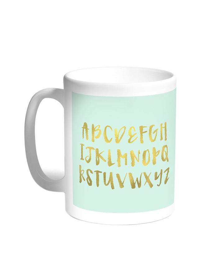 ديكالاك قدح قهوة - الحروف الأبجدية أبيض