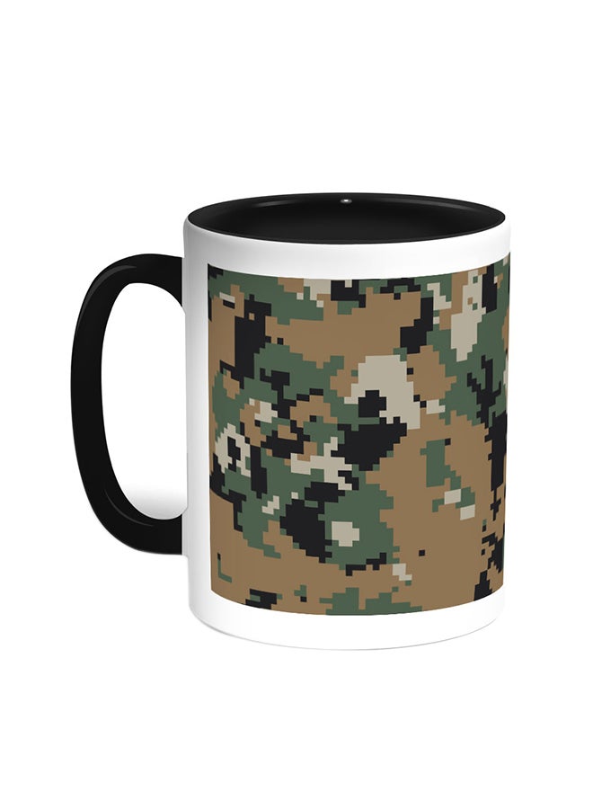 Decalac Army Clothing Printed Coffee Mug Black/White