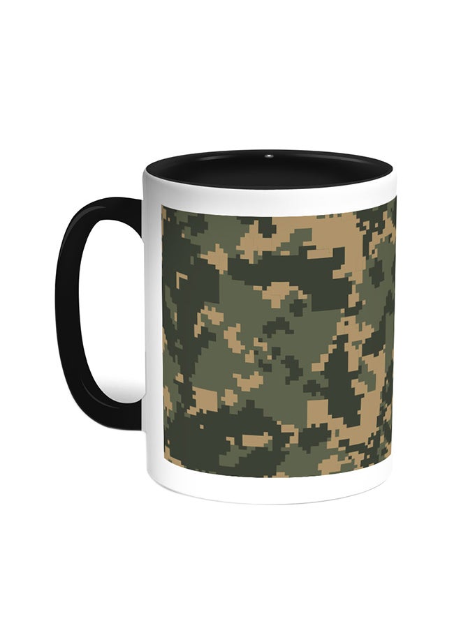 Decalac Army Clothing Printed Coffee Mug Black/White