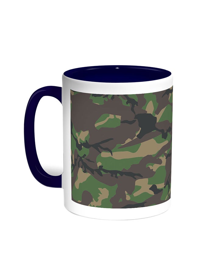 Army Clothing Printed Coffee Mug Blue/White