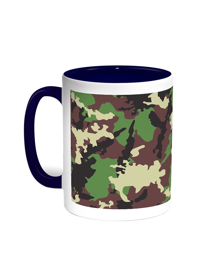 Decalac Army Clothing Printed Coffee Mug Blue/White