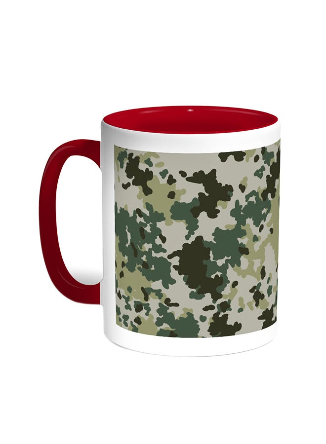 ديكالاك قدح قهوة - ملابس الجيش أحمر/أبيض