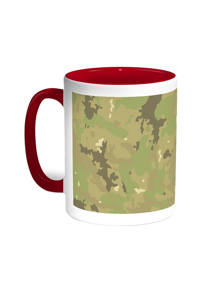 Decalac Army Clothing Printed Coffee Mug Red/White