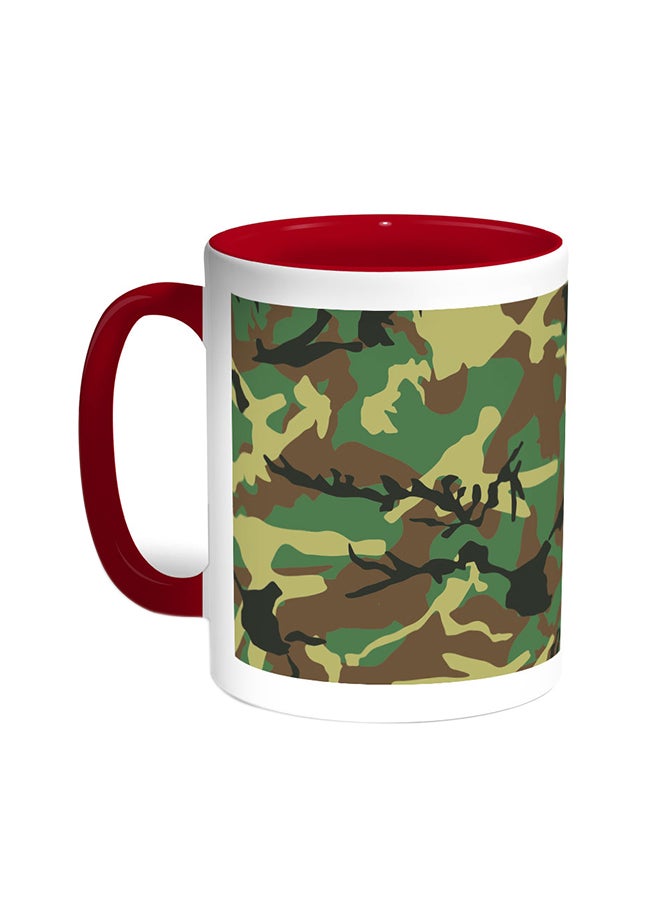 ديكالاك قدح قهوة - ملابس الجيش أحمر/أبيض