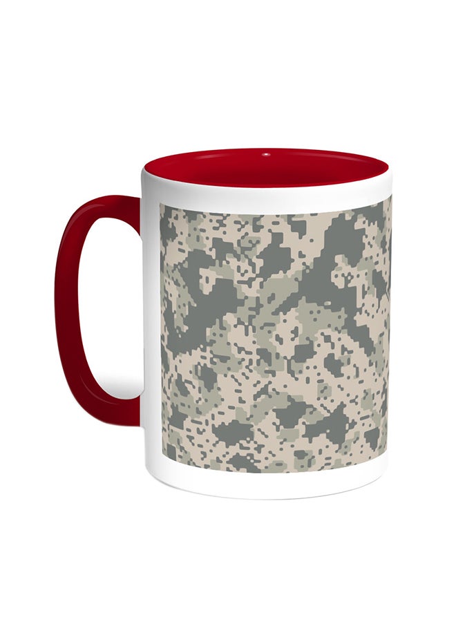 ديكالاك قدح قهوة - ملابس الجيش أحمر/أبيض