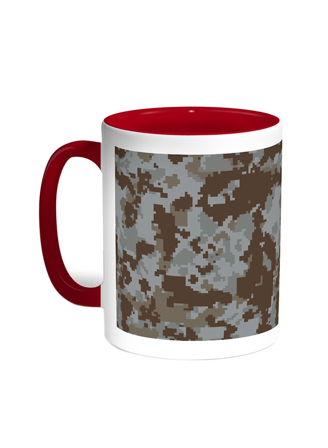 Decalac Army Clothing Printed Coffee Mug Red/White 