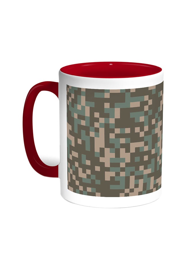 Army Clothing Printed Coffee Mug Red/White
