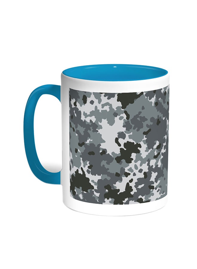 Decalac Army Clothing Printed Coffee Mug Turquoise/White
