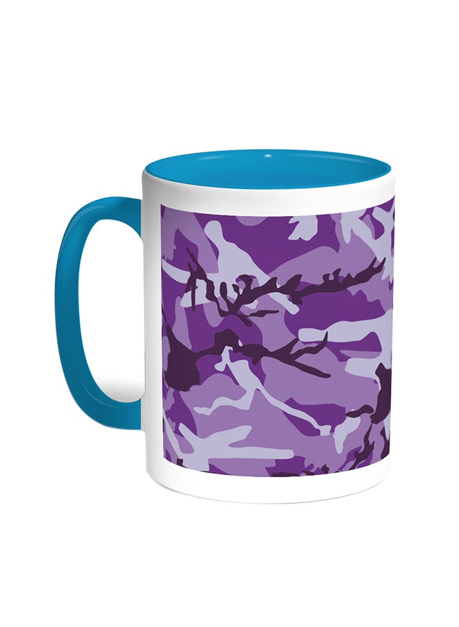 قدح قهوة - ملابس الجيش تركواز/أبيض