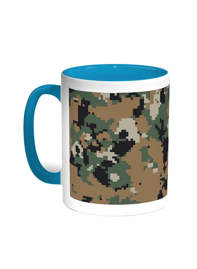 ديكالاك قدح قهوة - ملابس الجيش تركواز/أبيض