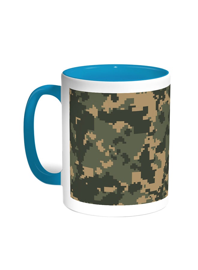 ديكالاك قدح قهوة - ملابس الجيش تركواز/أبيض