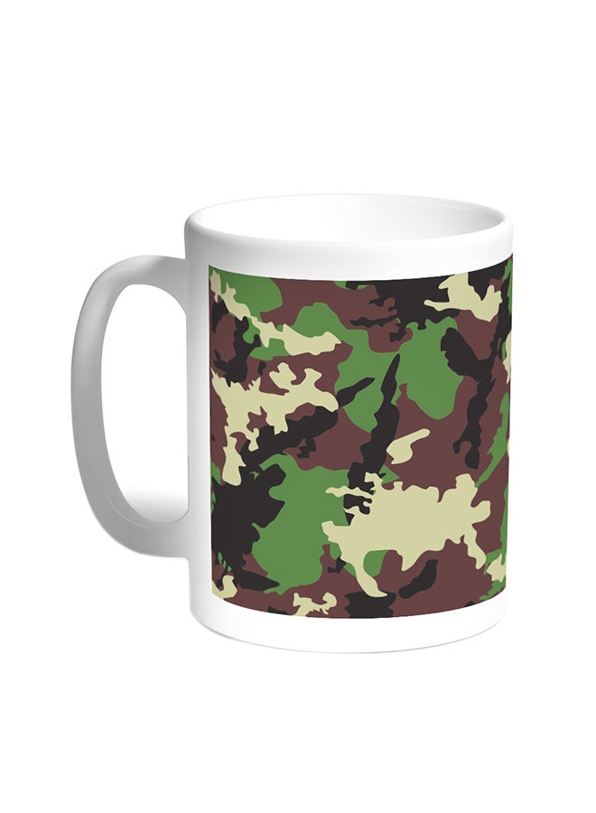 Army Clothing Printed Coffee Mug White