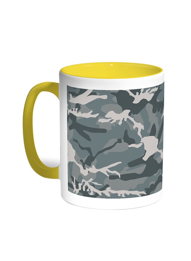 ديكالاك قدح قهوة - ملابس الجيش أصفر/ابيض