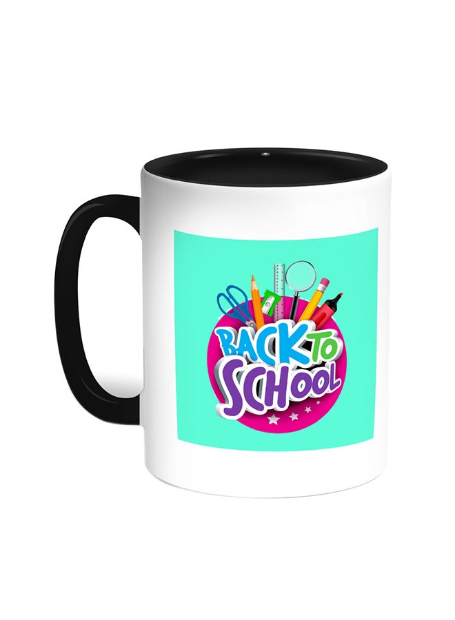 Decalac Back To School Printed Coffee Mug Black/White