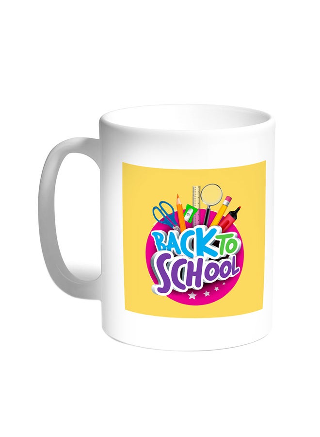Decalac Back To School Printed Coffee Mug White