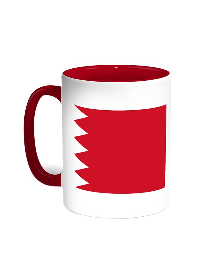 ديكالاك قدح قهوة - شعار البحرين أحمر/أبيض