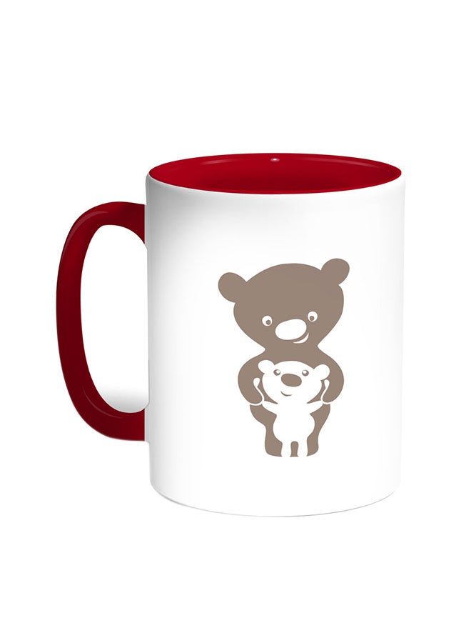 قدح قهوة - بي آ فريند أوف يور تشايلد أحمر/أبيض