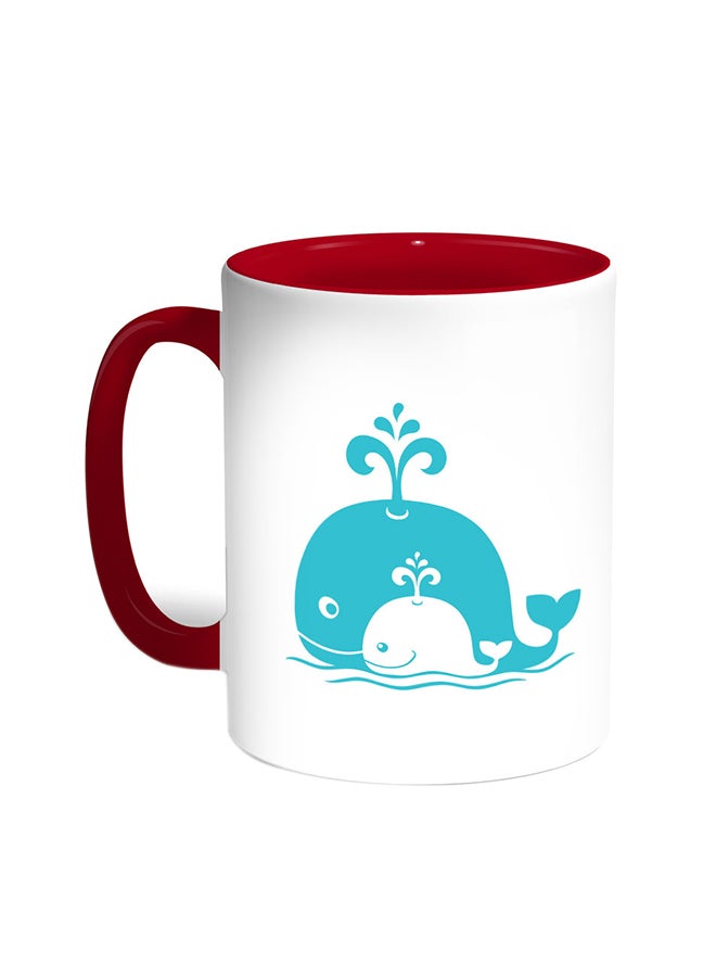 قدح قهوة - بي آ فريند أوف يور تشايلد أحمر/أبيض