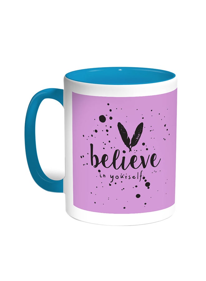 ديكالاك قدح قهوة - بيليف إن يورسيلف تركواز/أبيض