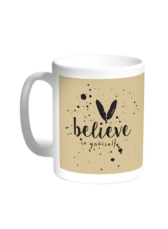 ديكالاك قدح قهوة - بيليف إن يورسيلف أبيض