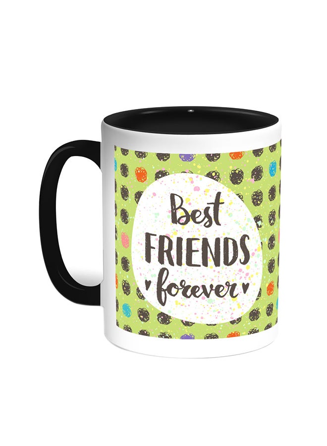 Decalac Best Friends Forever Printed Coffee Mug Black/White