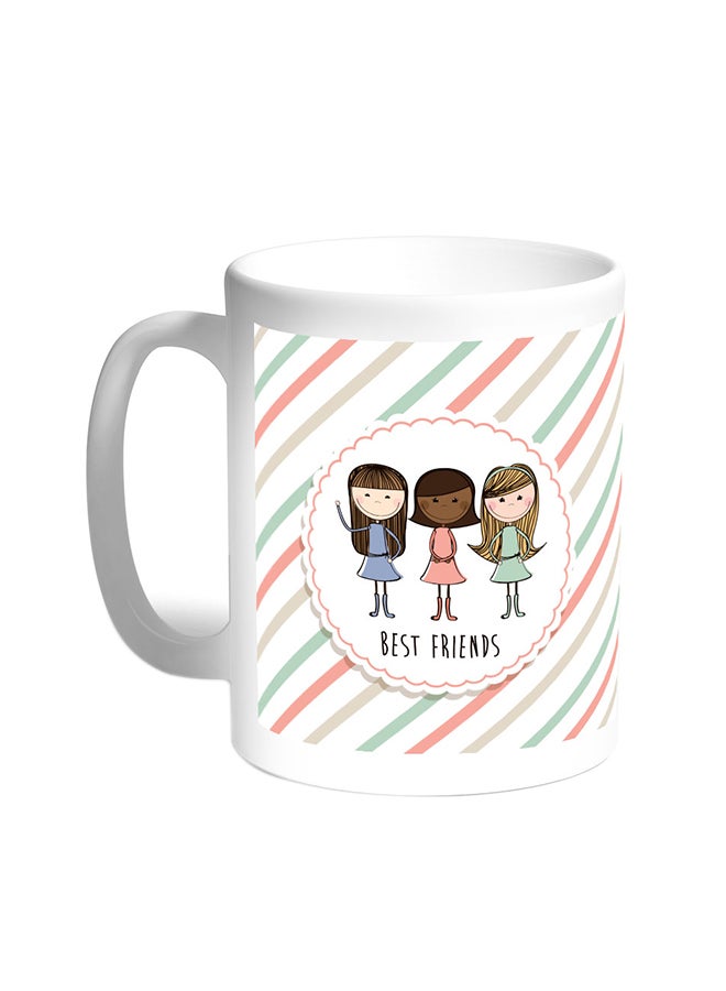 Best Friends Printed Coffee Mug White