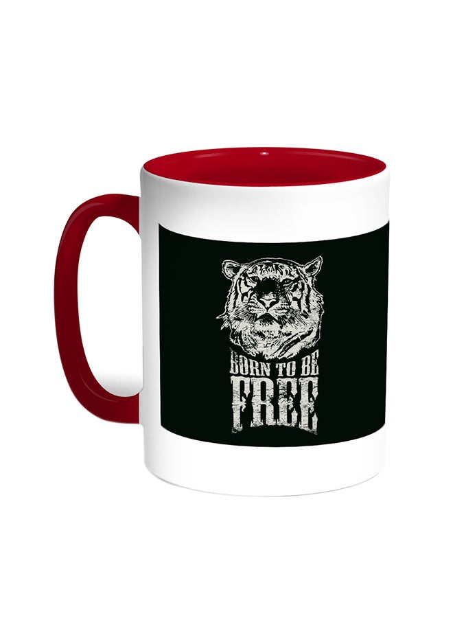 ديكالاك قدح قهوة - بورن تو بي فري أحمر/أبيض
