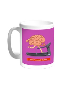 Decalac Brain Treadmill Workout Printed Coffee Mug White 