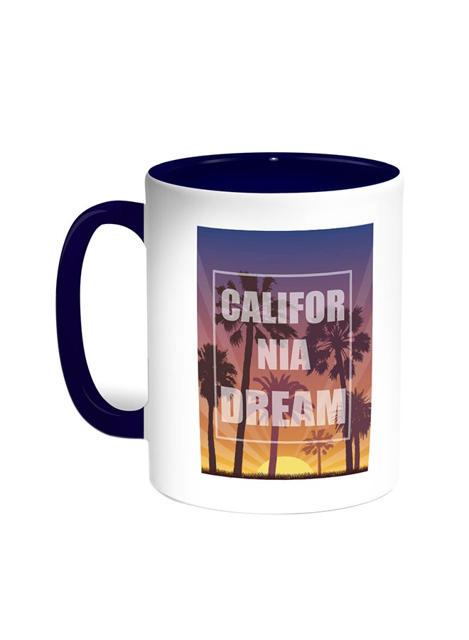قدح قهوة - كاليفورنيا دريم أزرق/ أبيض
