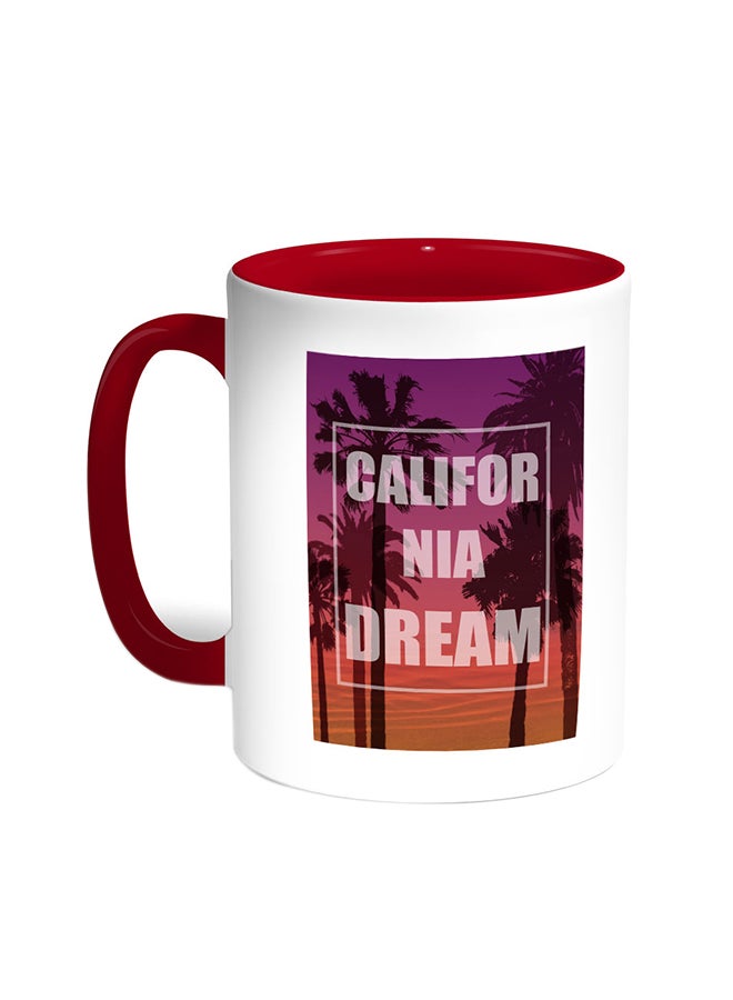 ديكالاك قدح قهوة - كاليفورنيا دريم أحمر/أبيض