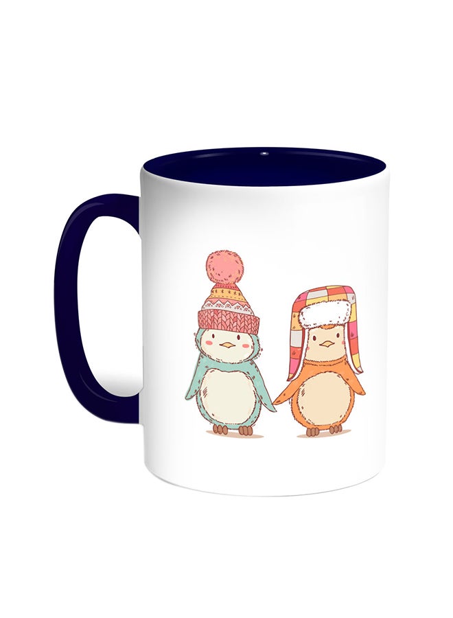 Decalac Cartoon - Winter Printed Coffee Mug Blue/White