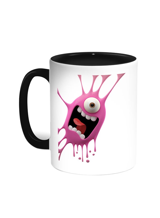 ديكالاك قدح قهوة - شخصية كرتونية أسود/ أبيض