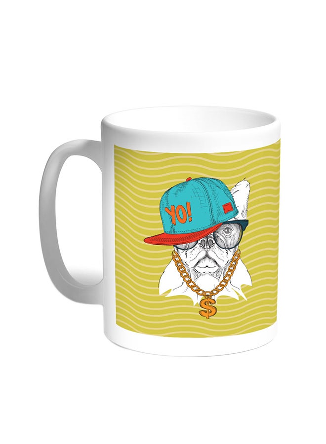 Decalac Cartoon Drawing - Dog Printed Coffee Mug White